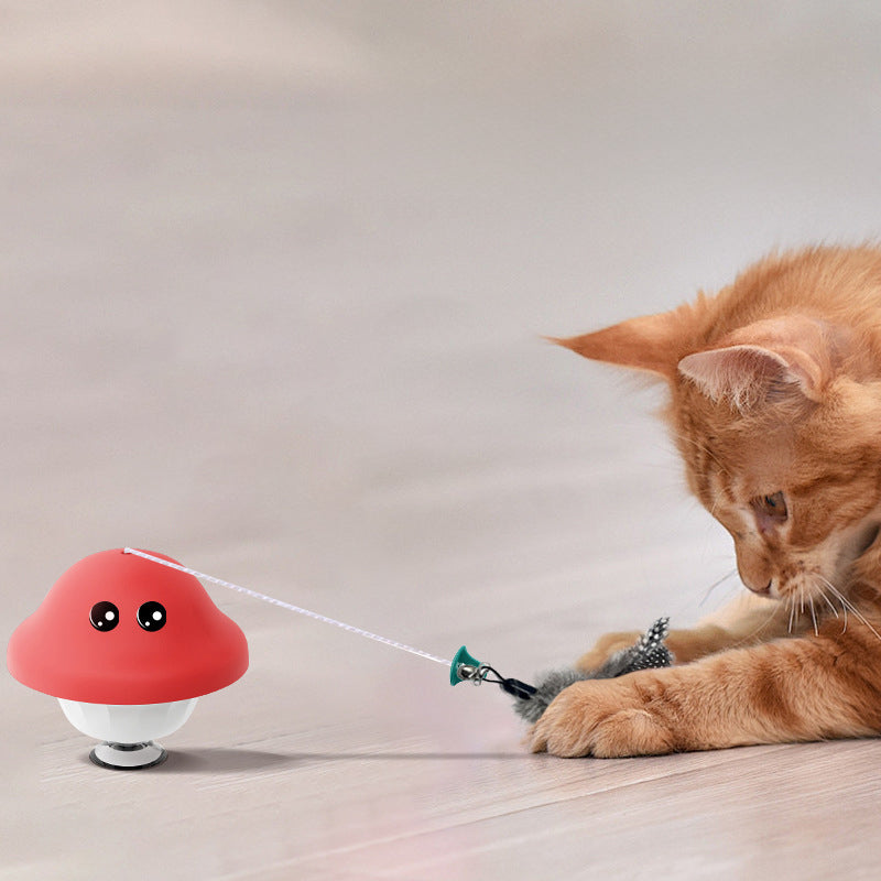 Retractable Cat Wand Suction Cup Interactive Indoor Pet Toy