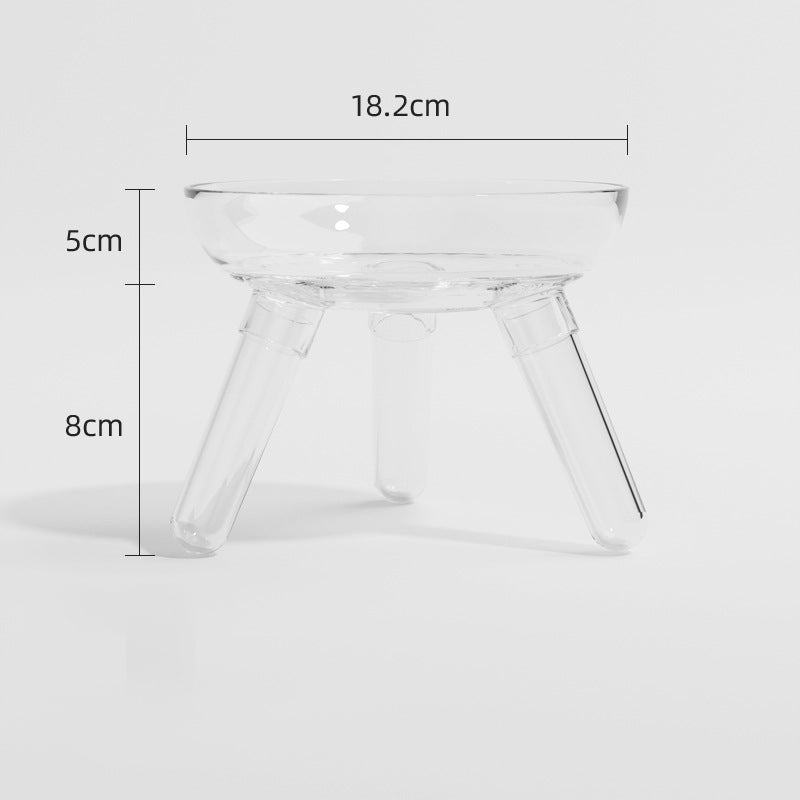 Transparent Anti Knock Feeding And Drinking Bowl For Pets