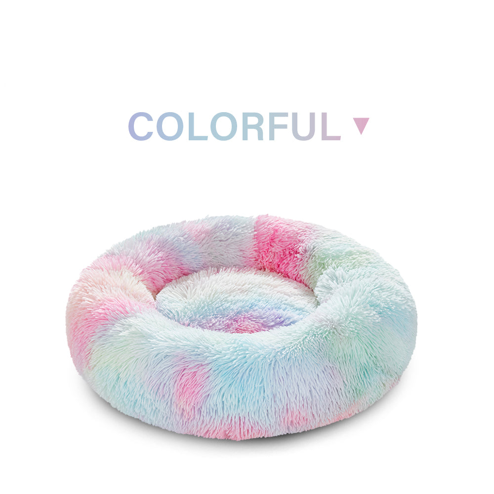 Washable Doughnut-Shaped Soft Round Bed For Medium And Large Pets