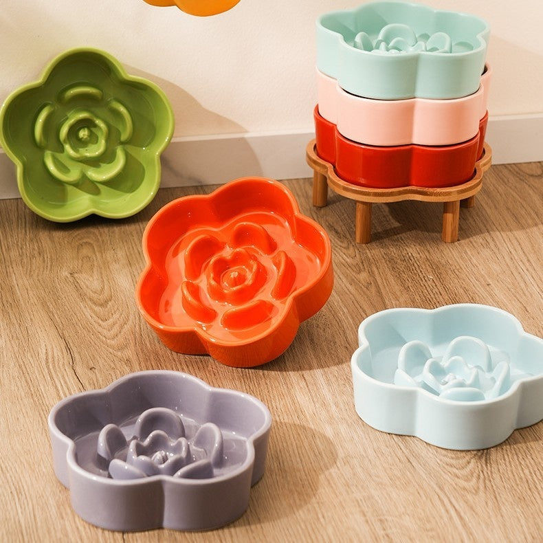 Ceramic Slow-Feeding Pet Bowl Anti-Choke Design