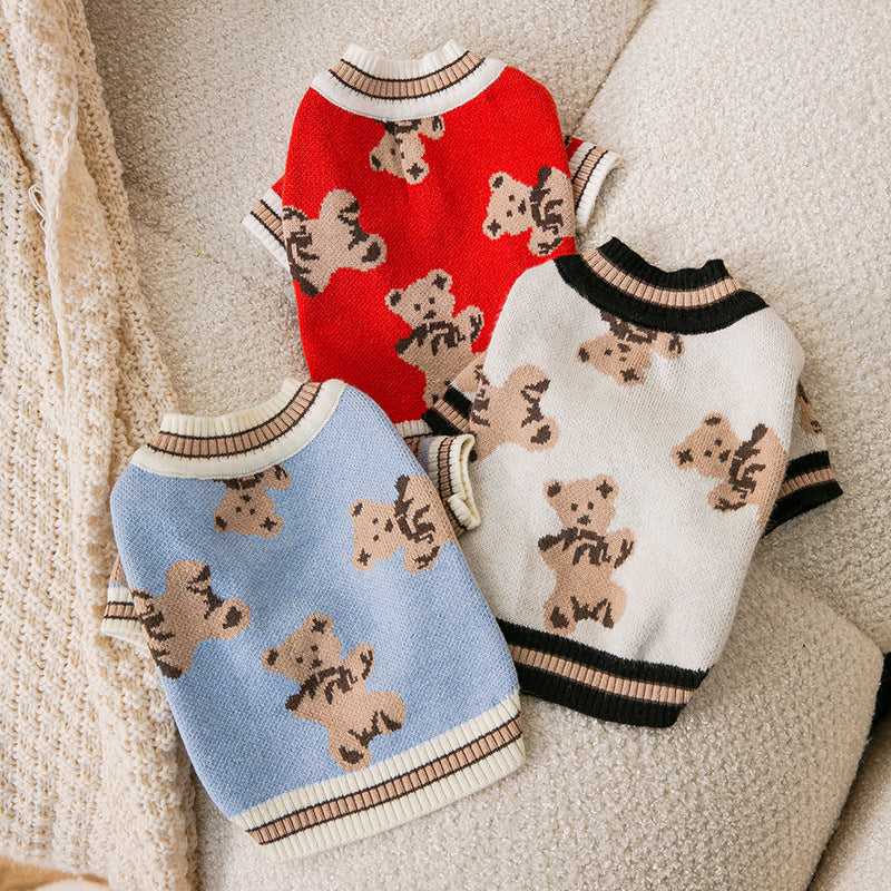 Simple Warm Knitted Pet Sweater Cozy Comfortable Wear