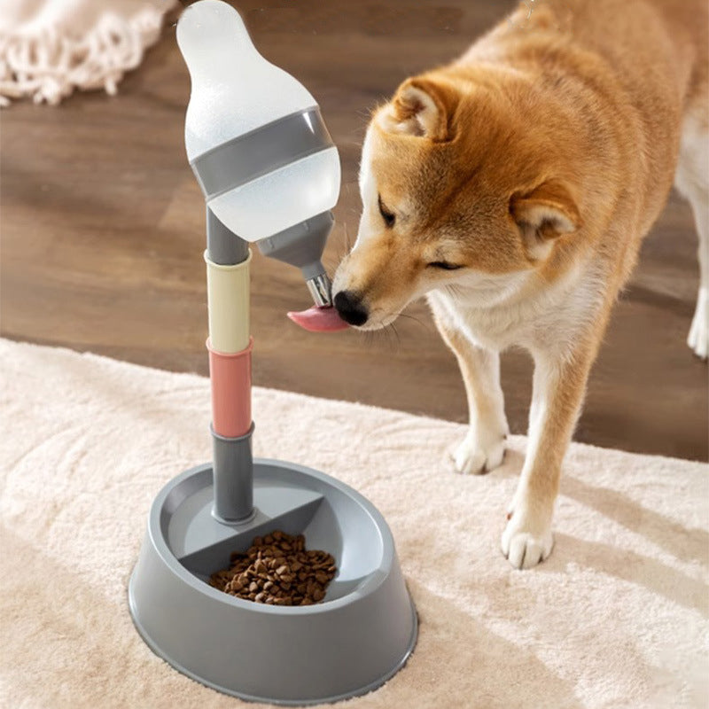 Height Adjustable Standing Water Dispenser With Detachable Bowl Stand