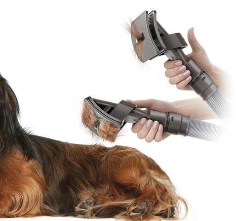 Grooming Brush Tool With Vacuum Attachment For Pets