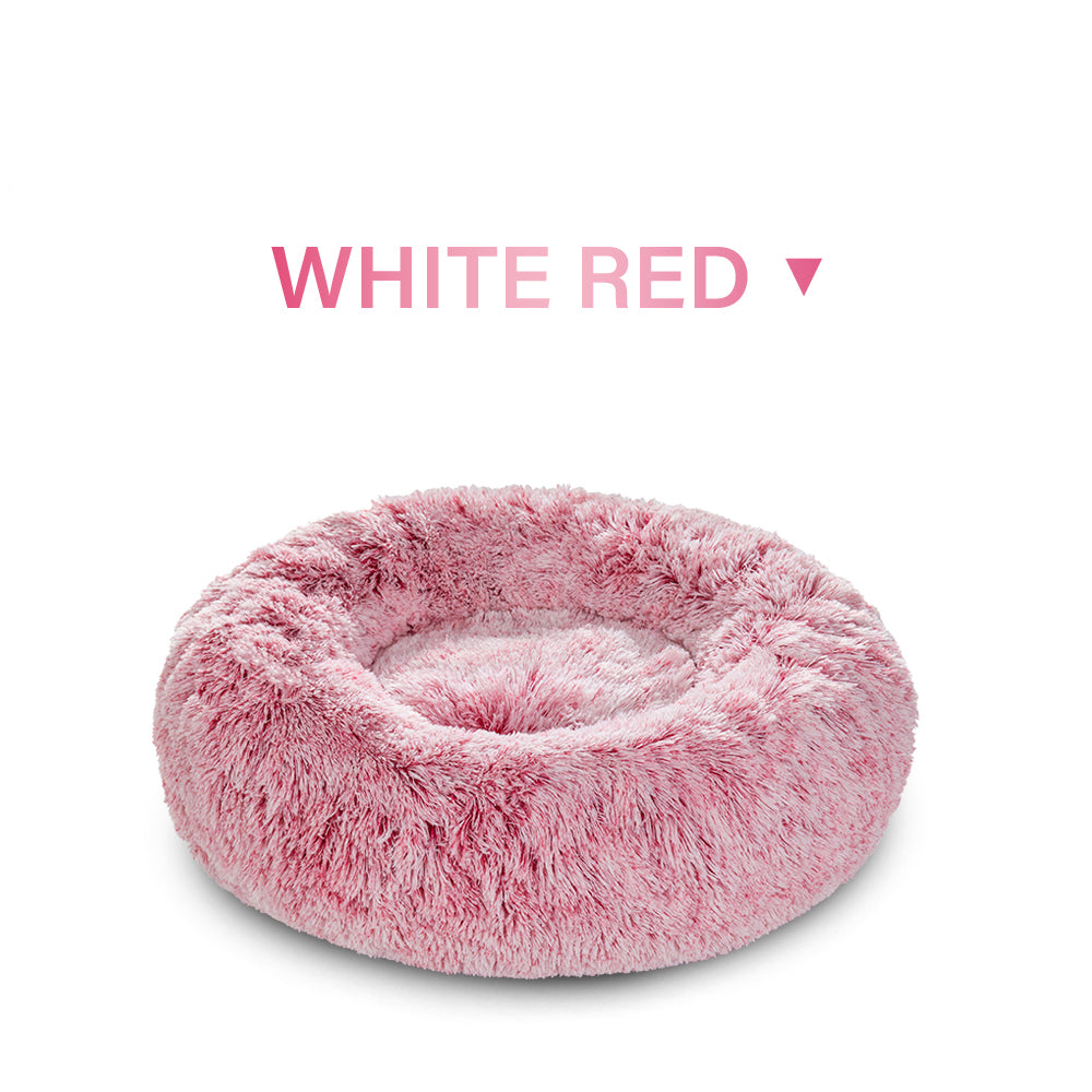 Washable Doughnut-Shaped Soft Round Bed For Medium And Large Pets