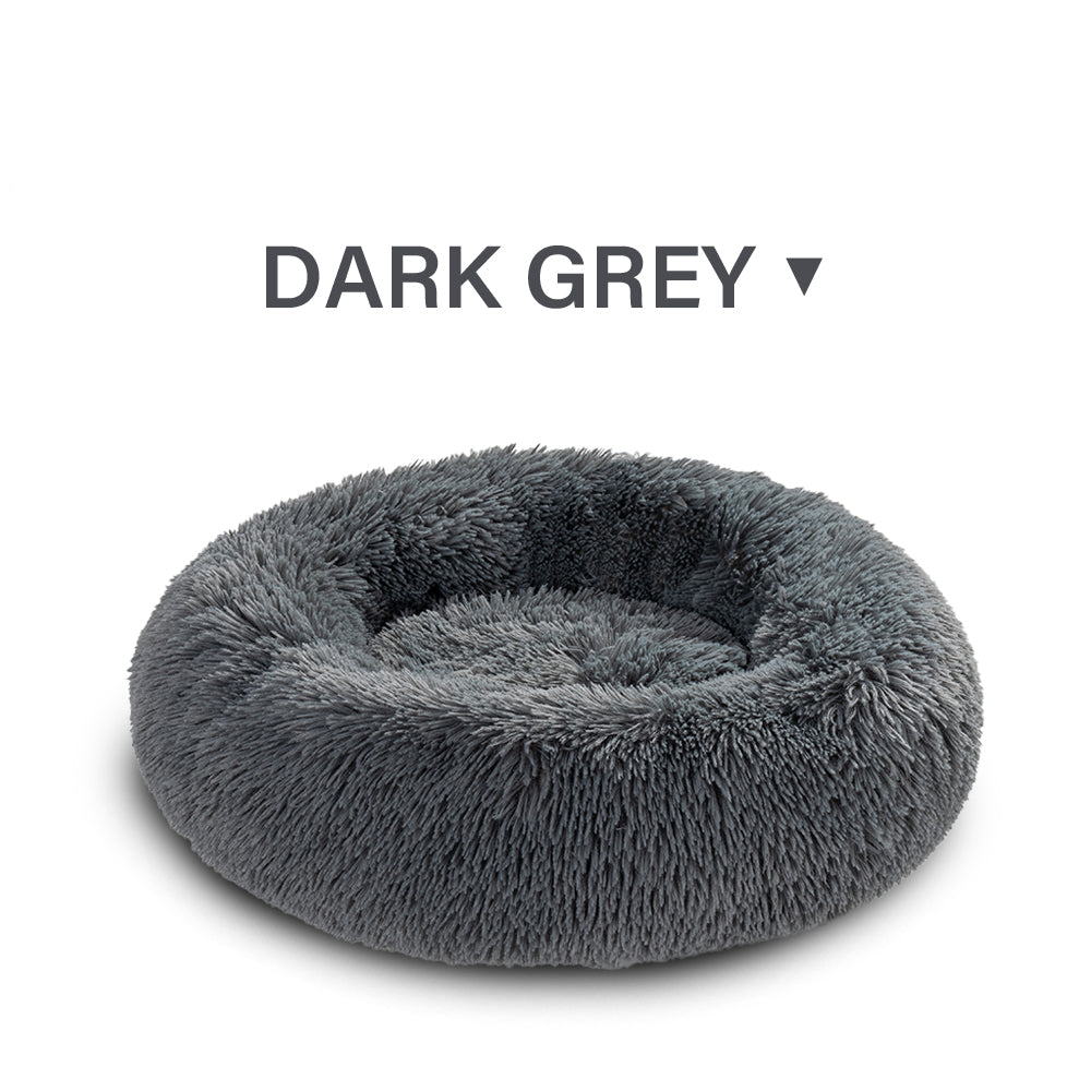 Washable Doughnut-Shaped Soft Round Bed For Medium And Large Pets