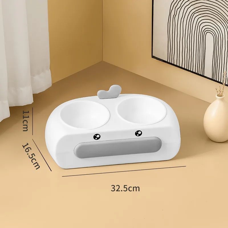 Transparent Anti Knock Feeding And Drinking Bowl For Pets