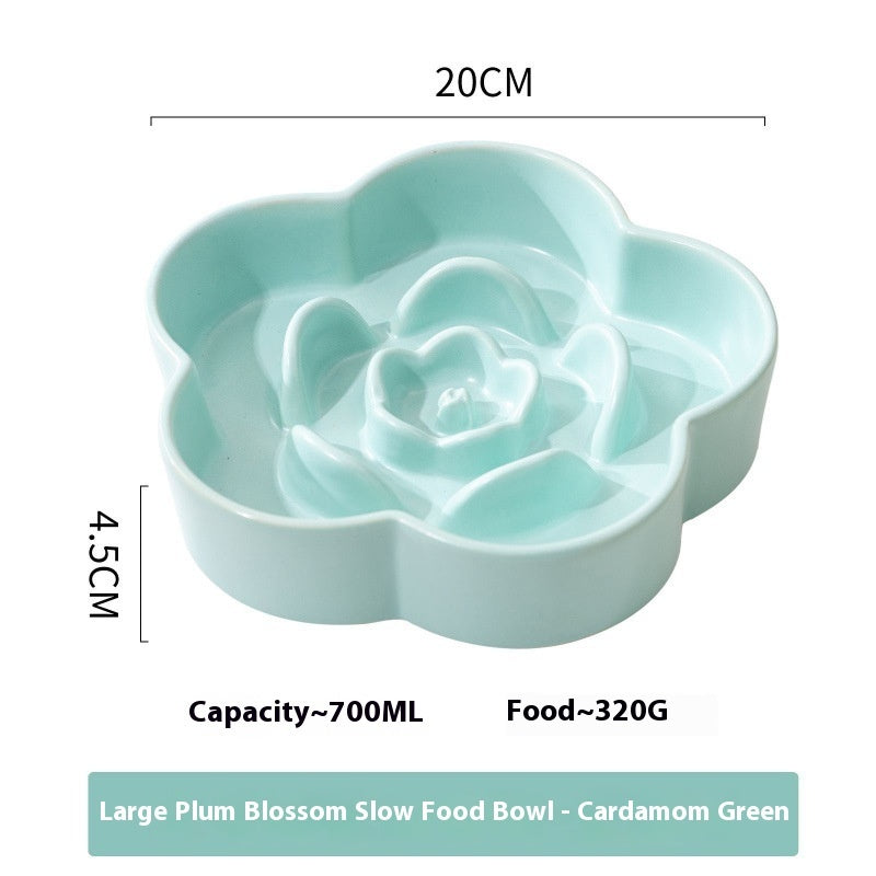 Ceramic Slow-Feeding Pet Bowl Anti-Choke Design