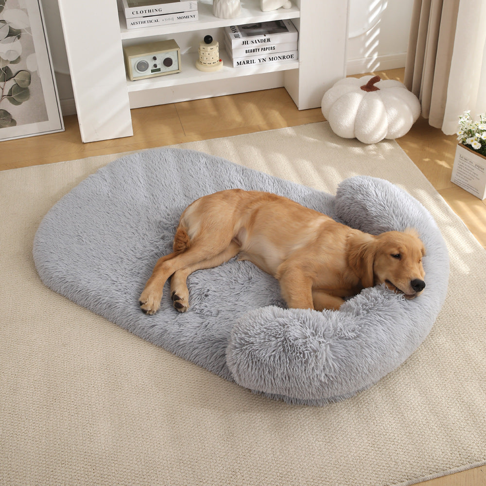 Plush Cozy Pet Bed With Warm Cushion