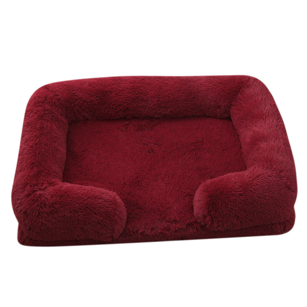Plush Round Cozy Bed For Pets Winter Use