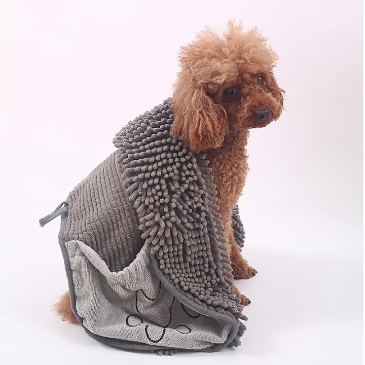 Chenille Microfiber Pet Bath Towel