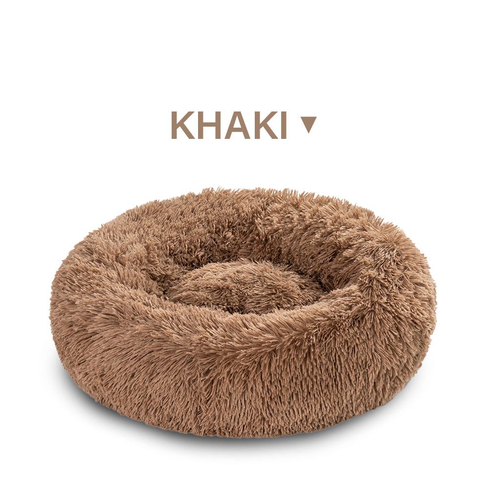 Washable Doughnut-Shaped Soft Round Bed For Medium And Large Pets