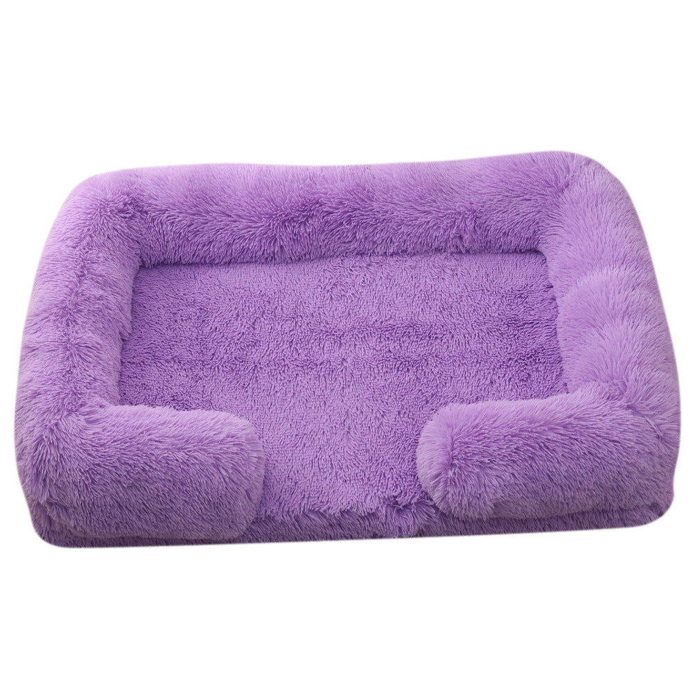 Plush Round Cozy Bed For Pets Winter Use