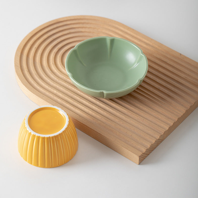 Macarons Candy-Colored Ceramic Feeding Bowl