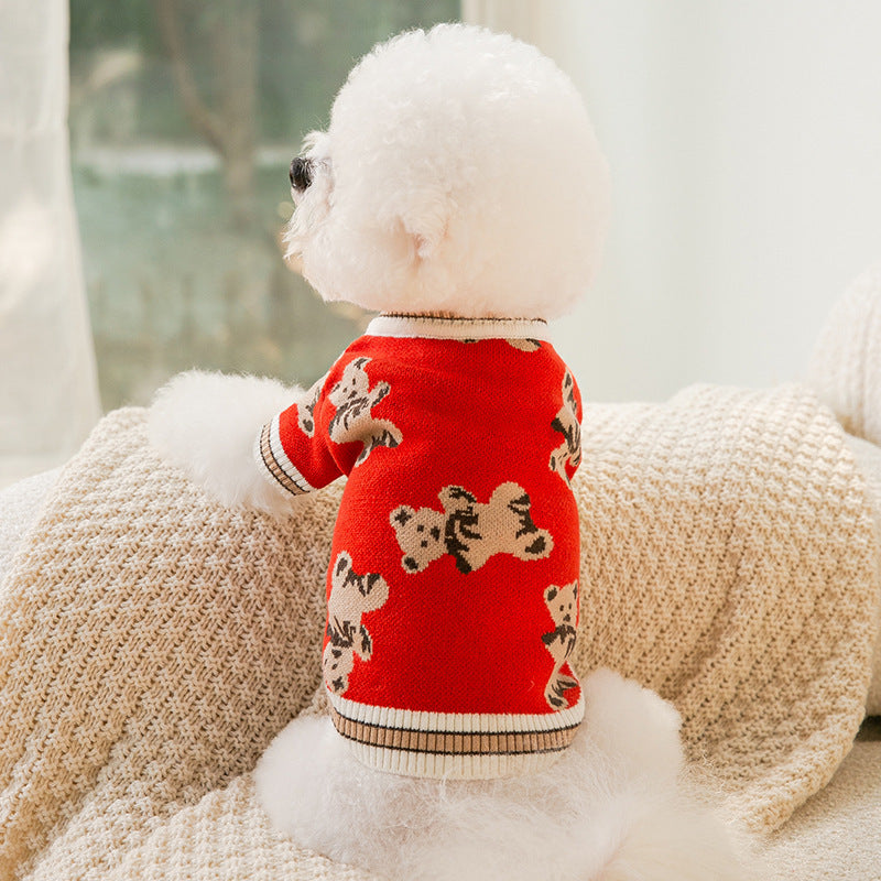 Simple Warm Knitted Pet Sweater Cozy Comfortable Wear