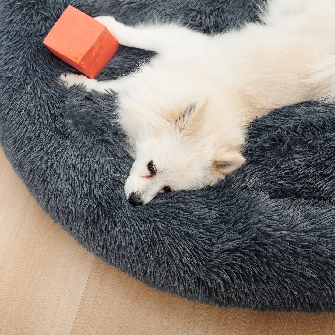 Washable Doughnut-Shaped Soft Round Bed For Medium And Large Pets
