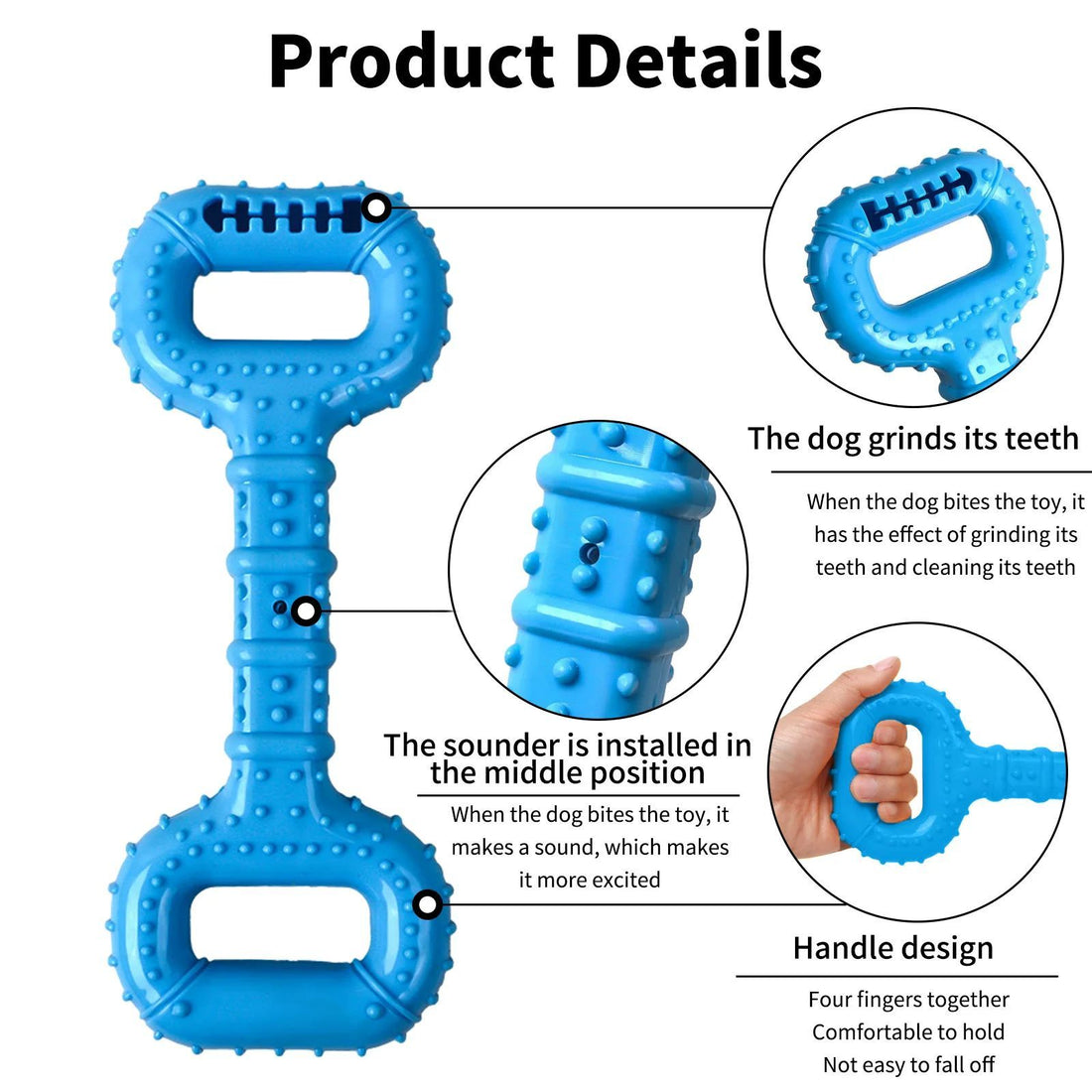 Long-Lasting Interactive Dog Chew Bone Durable Teething Toy