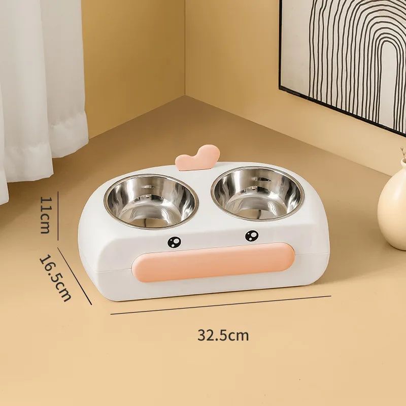 Transparent Anti Knock Feeding And Drinking Bowl For Pets