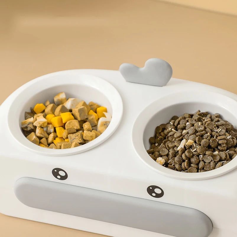 Transparent Anti Knock Feeding And Drinking Bowl For Pets