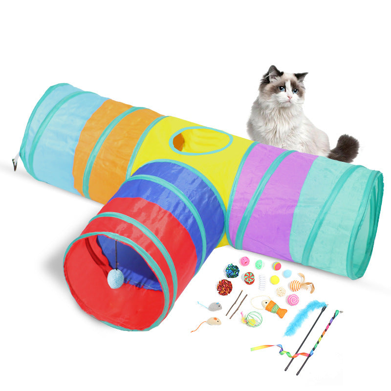 Foldable Interactive Tunnel Toy For Pets