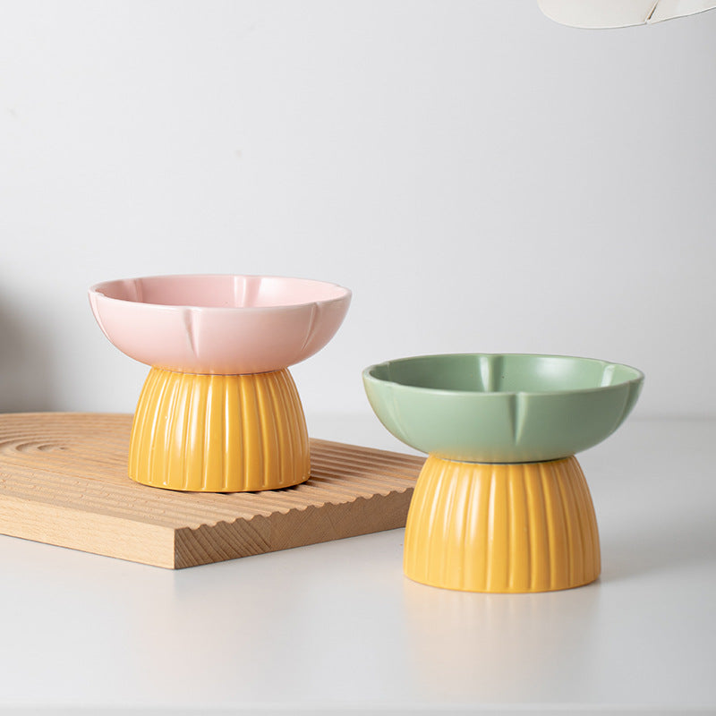 Macarons Candy-Colored Ceramic Feeding Bowl
