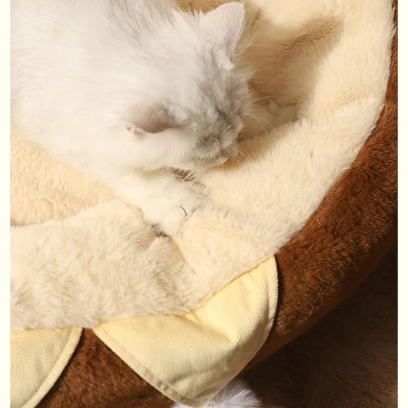 Round Soft Pet Bed Cushion Winter Warm Indoor Nest Mattress