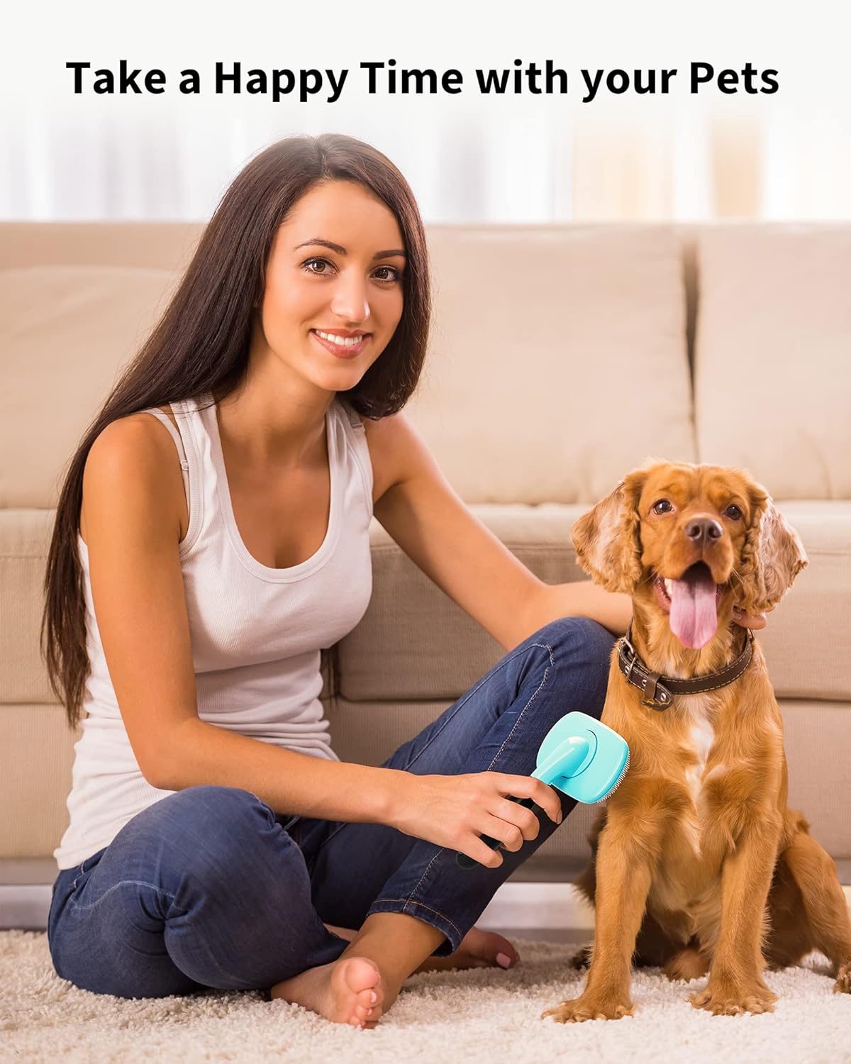 Pet Grooming Brush Dog and Cat Shedding Hair Remover Tool