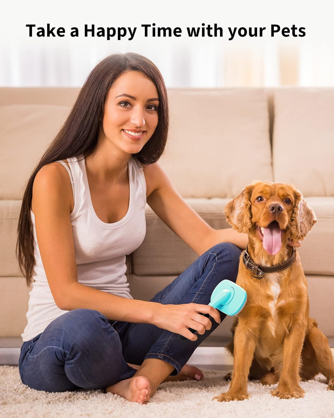 Pet Grooming Brush Dog and Cat Shedding Hair Remover Tool