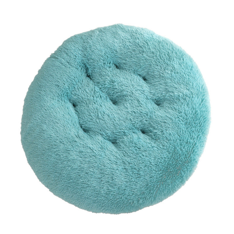 Round Plush Warm Pet Bed Mat Comfortable Sleeping Design