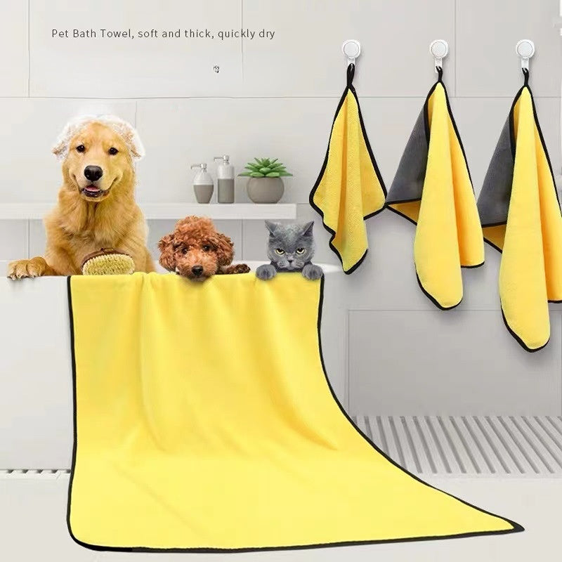 Quick-Drying Soft Microfiber Pet Bath Towel