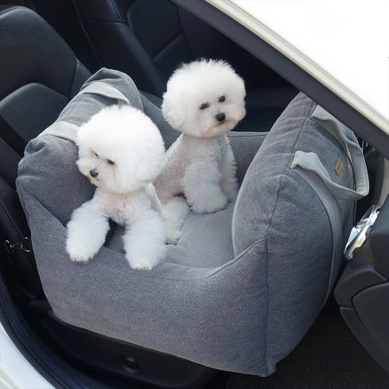 Waterproof Pet Car Carrier Seat With Mesh Safety Harness