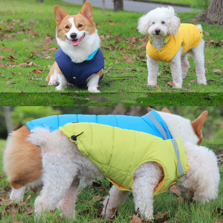 Thickened Waterproof Outdoor Pet Jacket Double-Sided Reflective Safety Wear