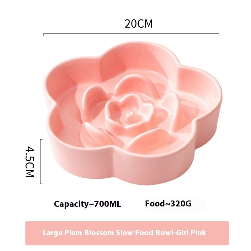 Ceramic Slow-Feeding Pet Bowl Anti-Choke Design