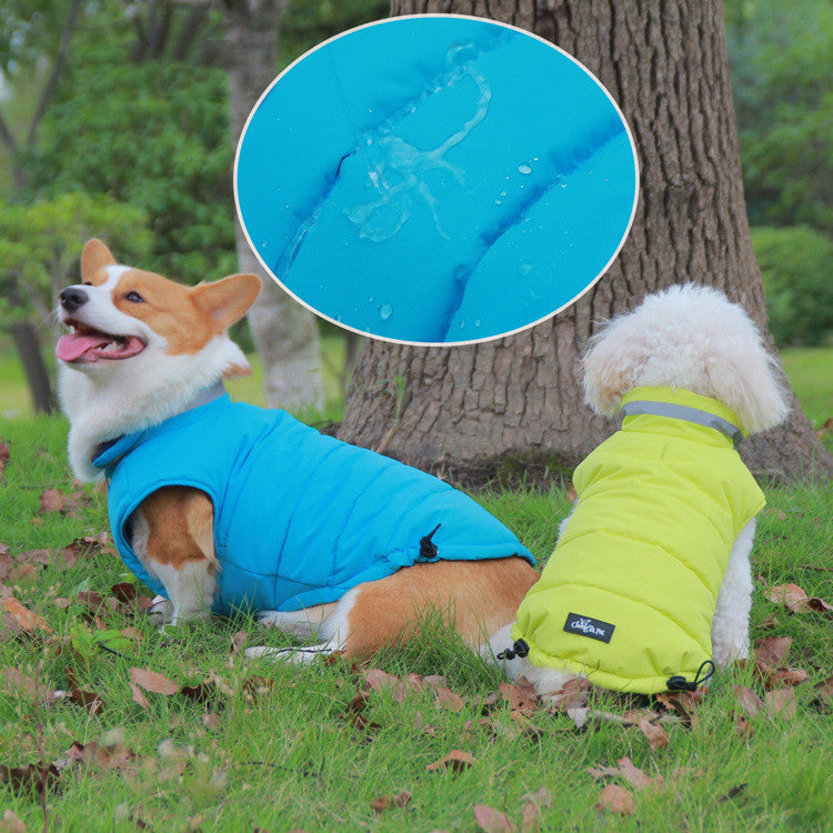 Thickened Waterproof Outdoor Pet Jacket Double-Sided Reflective Safety Wear