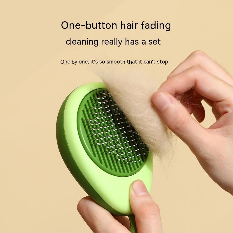 Avocado-Shaped Hair Remover Brush Stainless Steel Grooming Tool