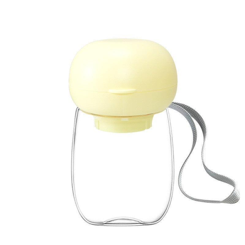 Portable Travel Water Bottle With Bowl And Lanyard For Pets