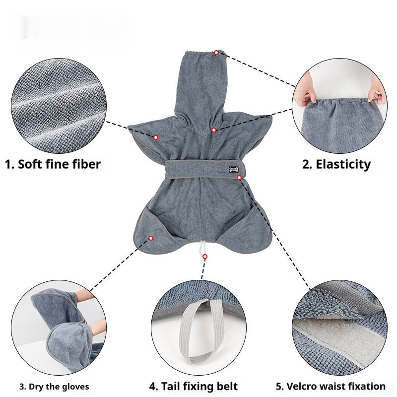 Quick-Drying Cotton Pet Bath Towel With Strong Absorption