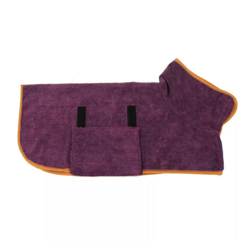 Fast-Drying Microfiber Pet Bathrobe Soft Absorbent Grooming Coat