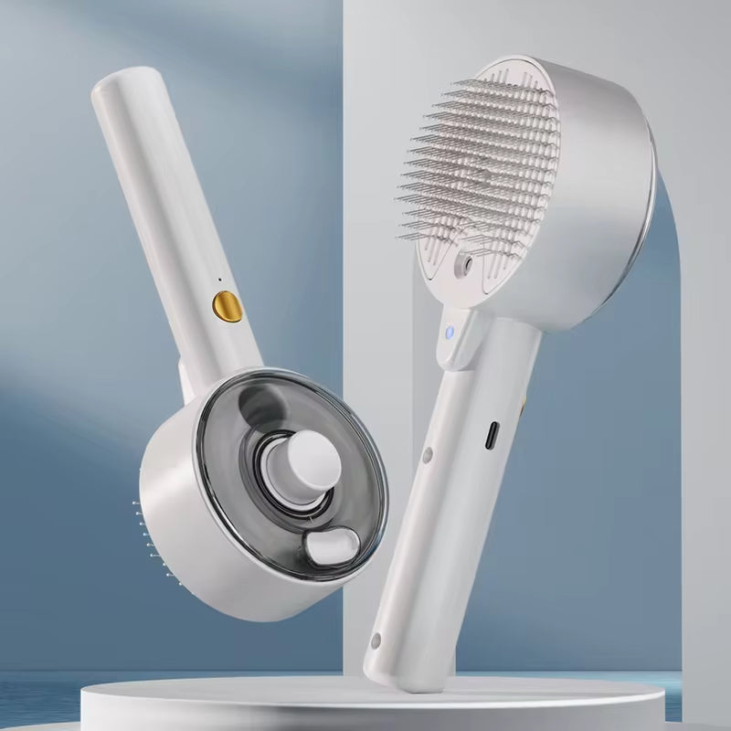3-in-1 Electric Steam Brush With Massage And Grooming Function For Pets
