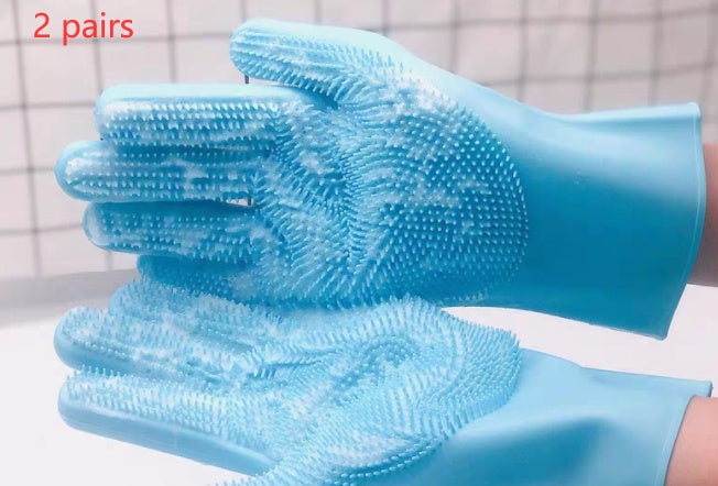 Silicone Pet Grooming Brush And Massage Bath Glove
