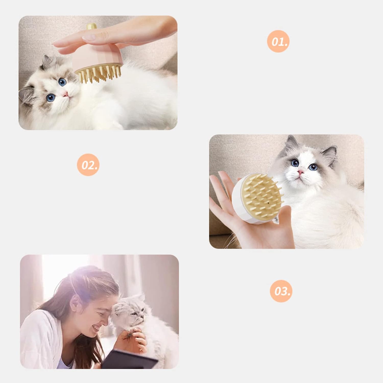 Pet Bath Massage And Grooming Brush