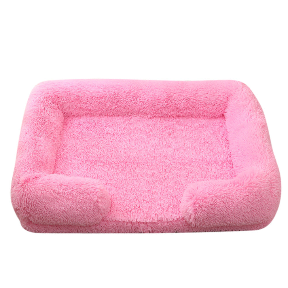 Plush Round Cozy Bed For Pets Winter Use