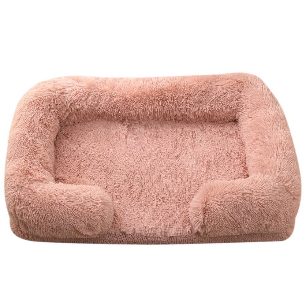 Plush Round Cozy Bed For Pets Winter Use