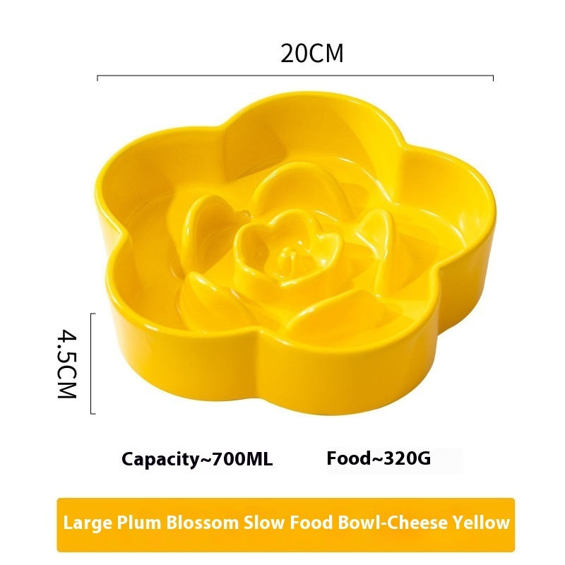 Ceramic Slow-Feeding Pet Bowl Anti-Choke Design