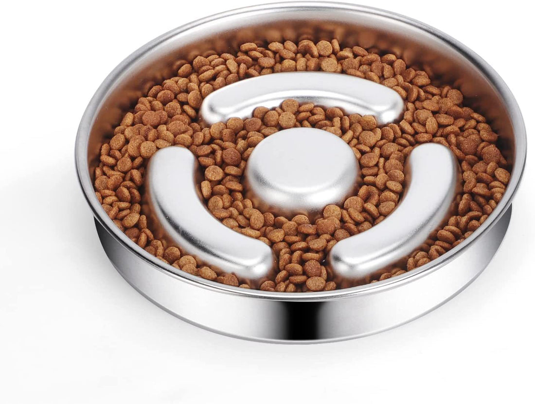 Stainless Steel Slow Feeding Bowl With Neck Protection Desi