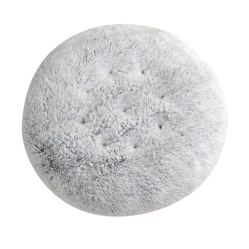 Round Plush Warm Pet Bed Mat Comfortable Sleeping Design