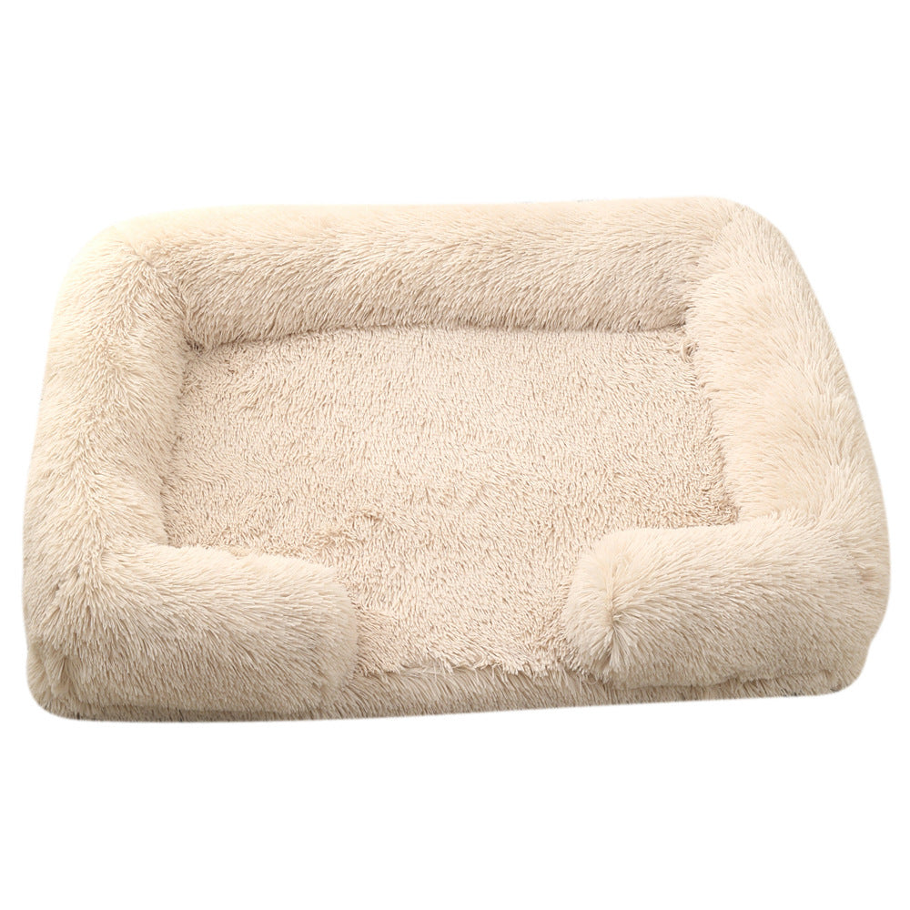 Plush Round Cozy Bed For Pets Winter Use