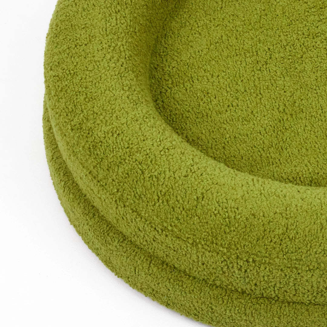 Solid Color Round Leisure Bed For Pets