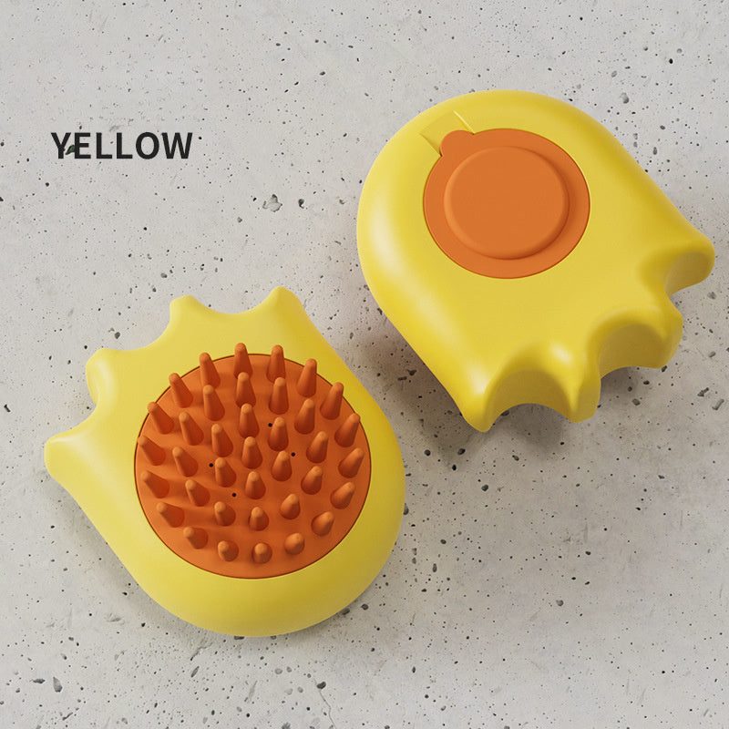 Pet Bath And Massage Brush With Shampoo Holder