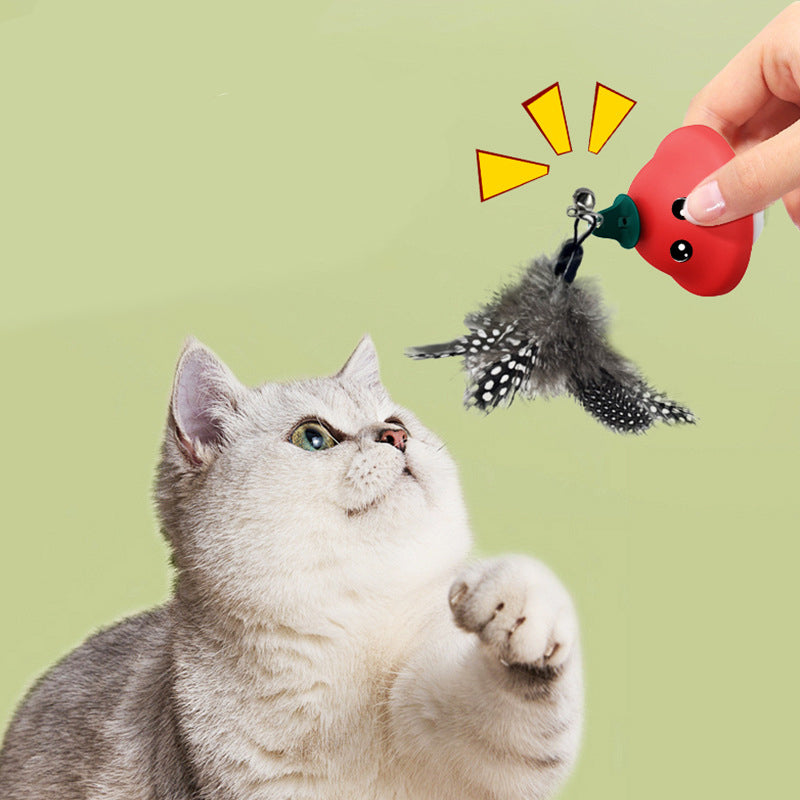 Retractable Cat Wand Suction Cup Interactive Indoor Pet Toy