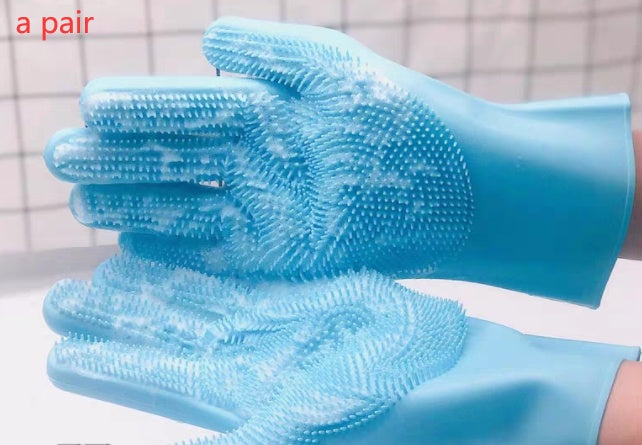 Silicone Pet Grooming Brush And Massage Bath Glove